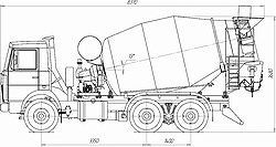 Ремонт автобетоносмесителя (автомиксер) Tigarbo 8DA на шасси МАЗ 551605