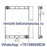 Масляный радиатор для экскаватора Doosan DX300LL
